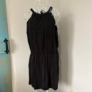 Black Sleeveless Halter Dress